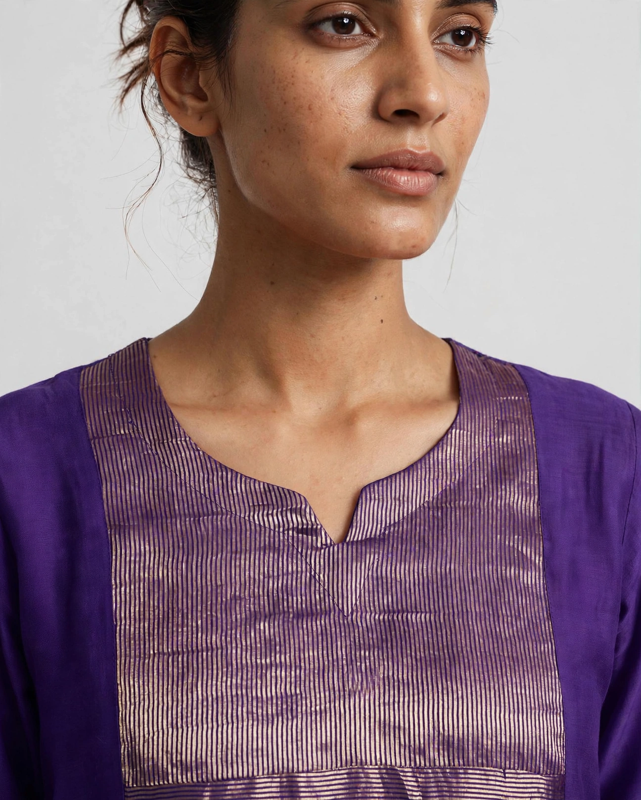 Pure Viscos Mul Chandery Suit with Jari Lining